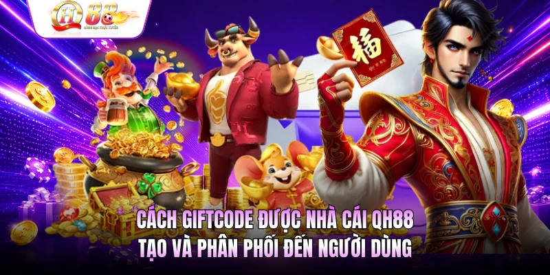 Cách giftcode được nhà cái QH88 tạo và phân phối đến người dùng